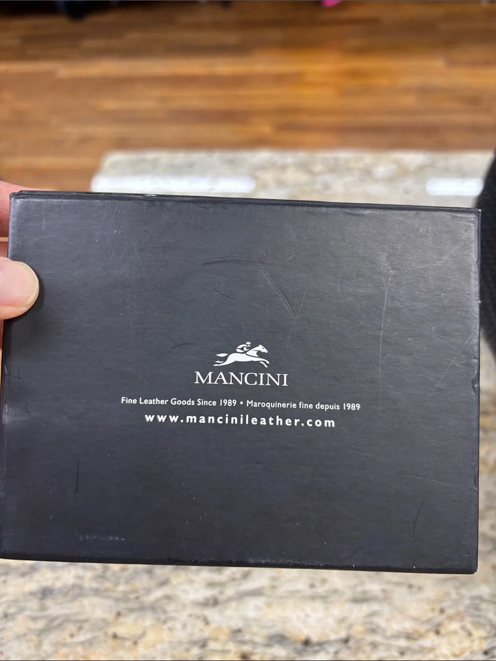 Mancini gray Leather Wallet